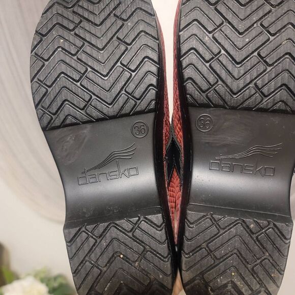 Dankso Shandi Snakeskin Clogs Sz 36 - Picture 8 of 8